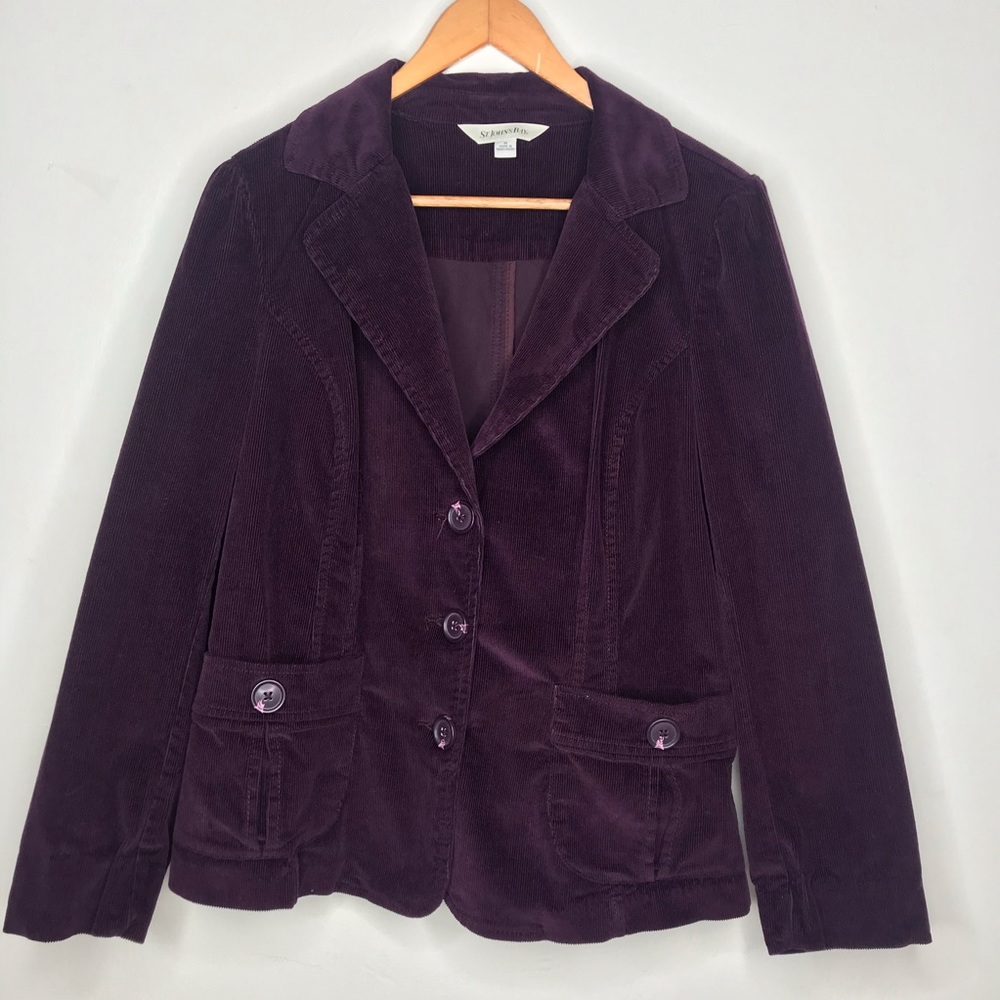St. Johns Bay Purple Corduroy Jacket